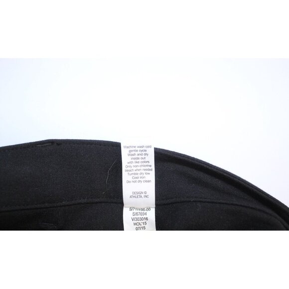 Athleta Ponte Classic Pants Women's 14 Black Casual Ankle Pockets Relaxed Fit - Picture 10 of 16